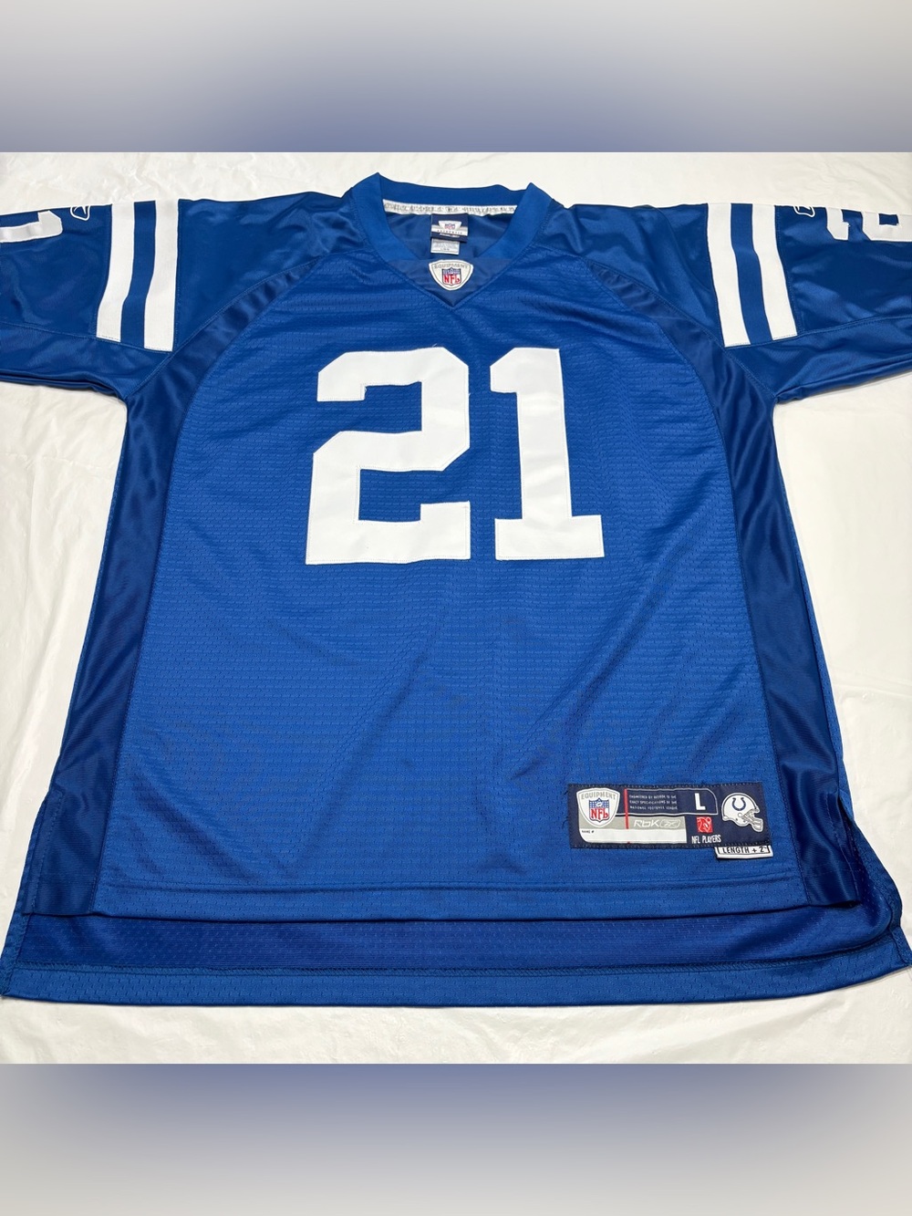 Reebok NFL Indianapolis Colts Bob Sanders #21 Jersey Men’s Large Length +2